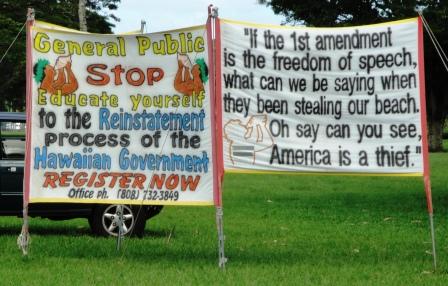 Anti-American sign in Hilo
